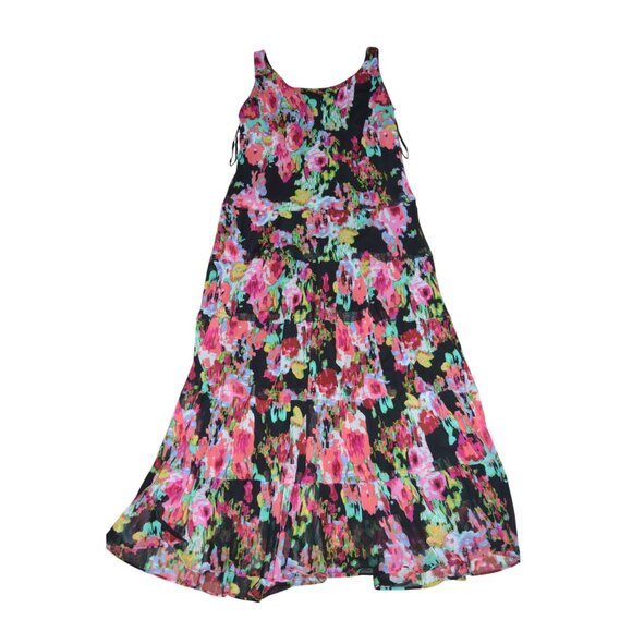 Jones Studio Maxi Dress 18W Womans Plus Multicolor Floral Sleeveless Cottagecore - Picture 5 of 9